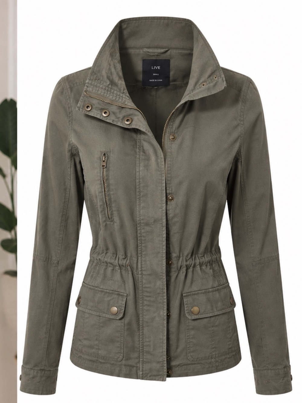 Lovetree Olive Utility Anorak Jacket - Women